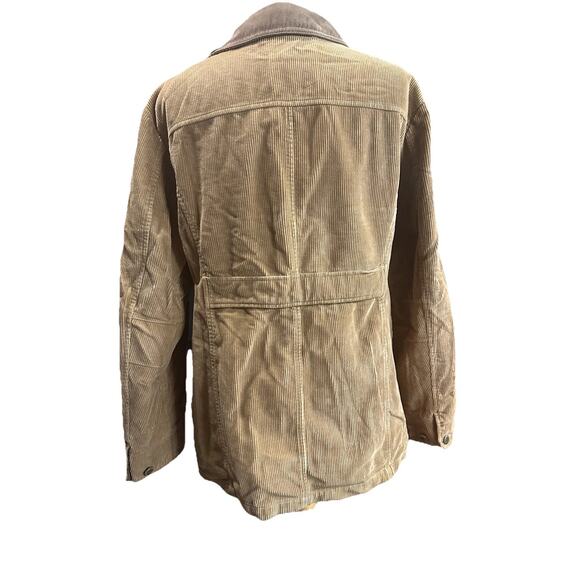 Rare Vintage LL BEAN Plaid Lined Corduroy Canvas Chore Jacket 90s Small - Picture 3 of 12